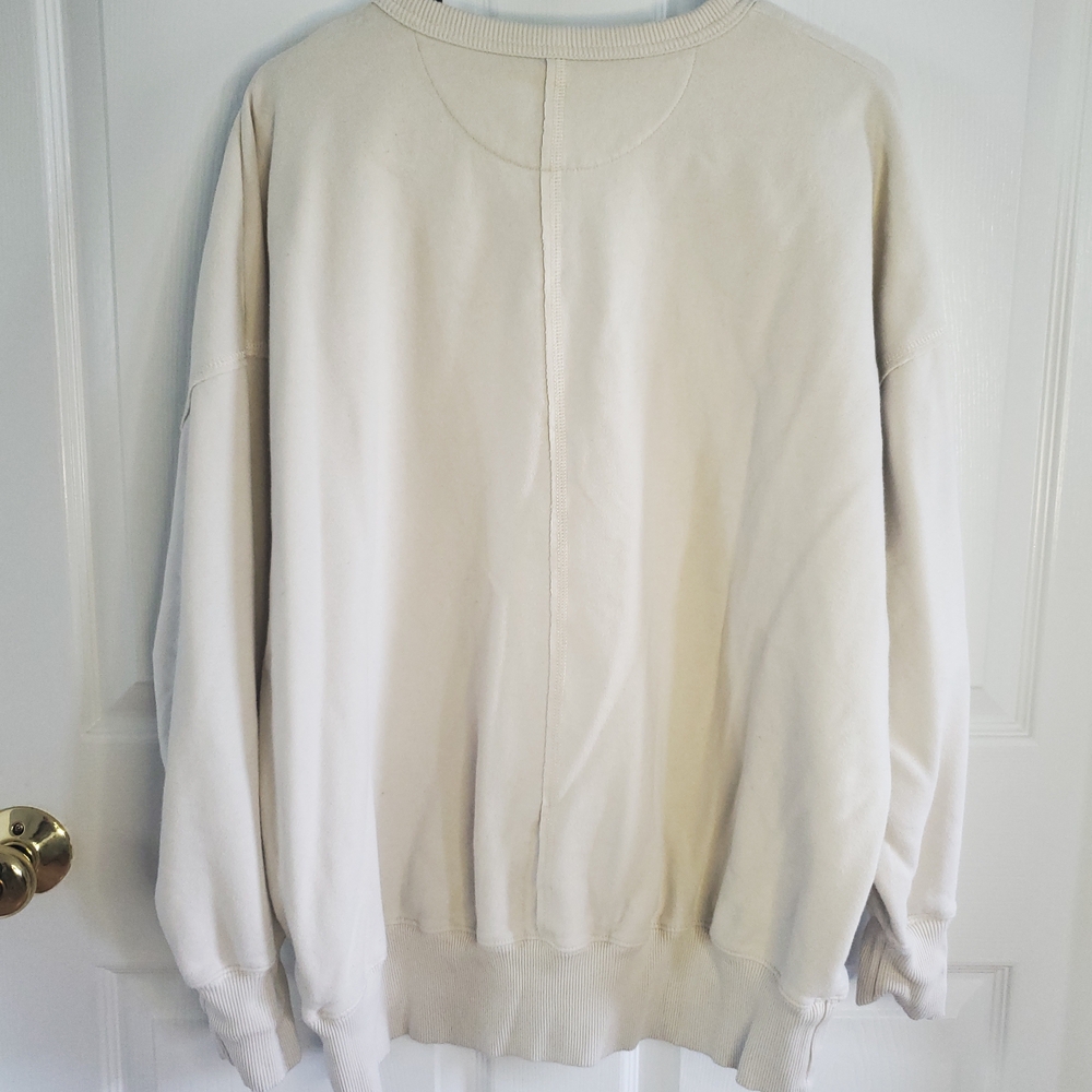 American Eagle Outfitters Oversized Beige Crewneck Sweater. Size M. #MP - Picture 4 of 7